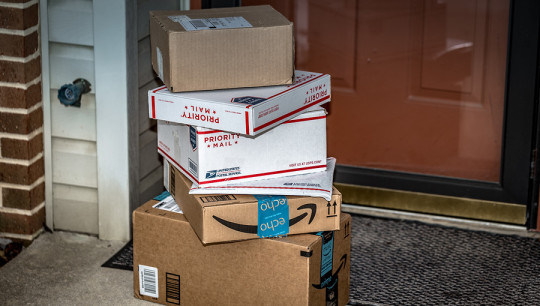 boxes at front door