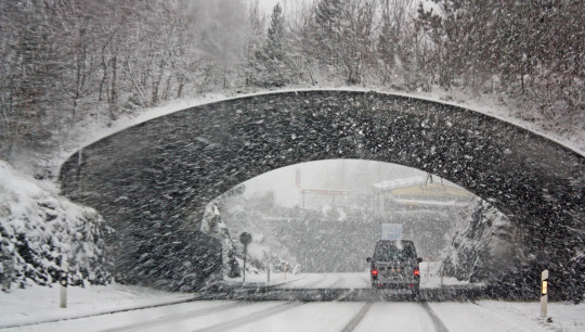 vehicle on icy roads